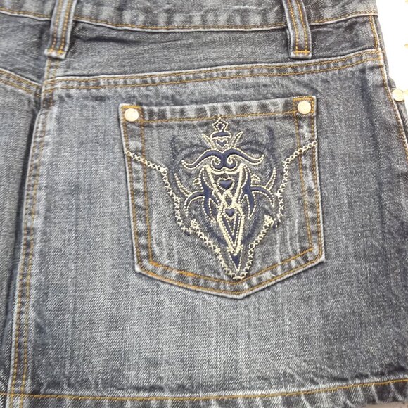 Women's Blue Denim Mini Skirt, New with Tags, Sz. 30 - Picture 4 of 10